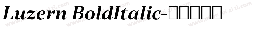 Luzern BoldItalic字体转换